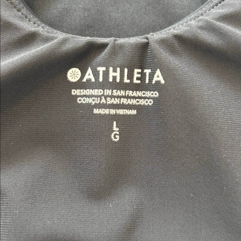 Athleta Black One Piece bathing suit Large - Picture 7 of 9